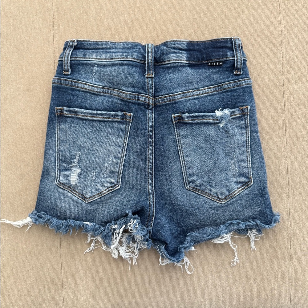 Risen distressed Denim Women Shorts - Picture 2 of 2